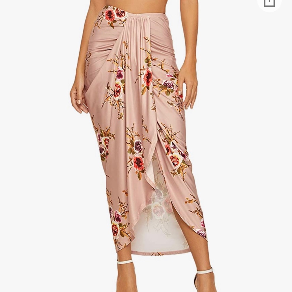Shein High Waist Maxi Draped Skirt
